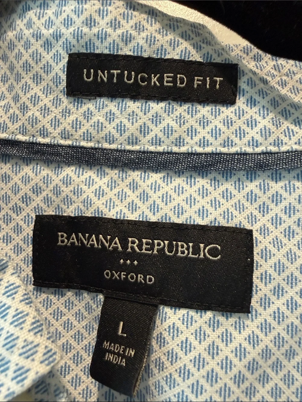 Banana Republic Light Blue Micro-Print Button-Down Shirt